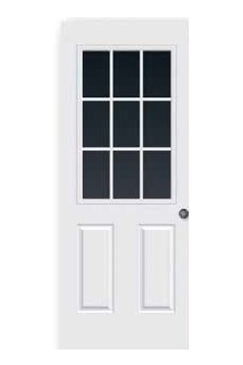 Rear/Side door - white 9-light
